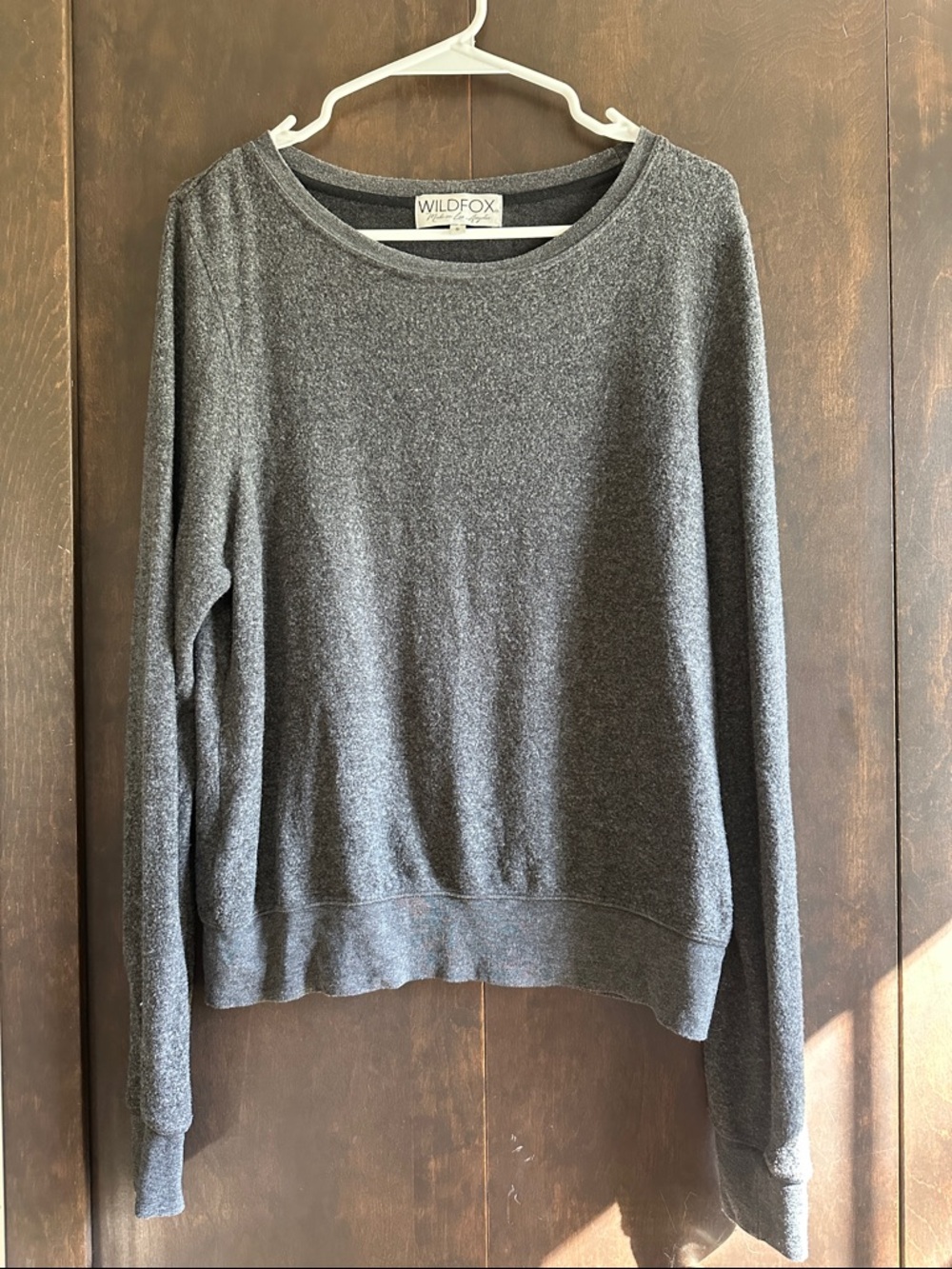Wildfox Charcoal Gray Crewneck Pullover